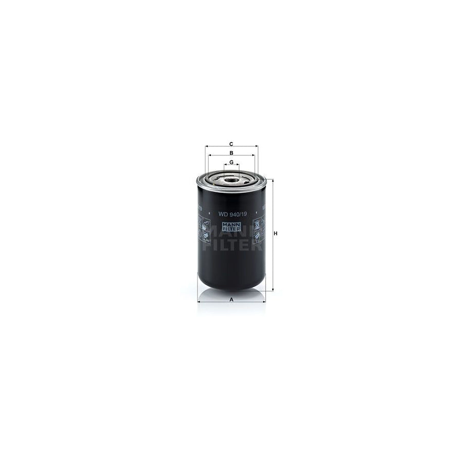 MANN-FILTER WD 940/19 Oil Filter Spin-on Filter