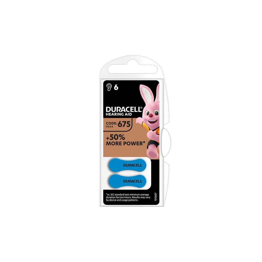 DuraCell Hearing aid Battery DA675 Zinc Air