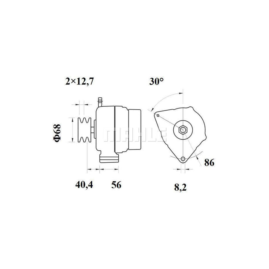 MAHLE ORIGINAL 021 TC 14642 000 Turbocharger