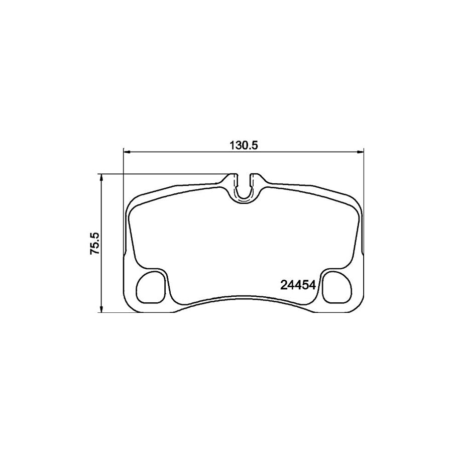 Hella 8DB 355 013 791 Brake Pad Set For Porsche 911 Prepared For Wear Indicator