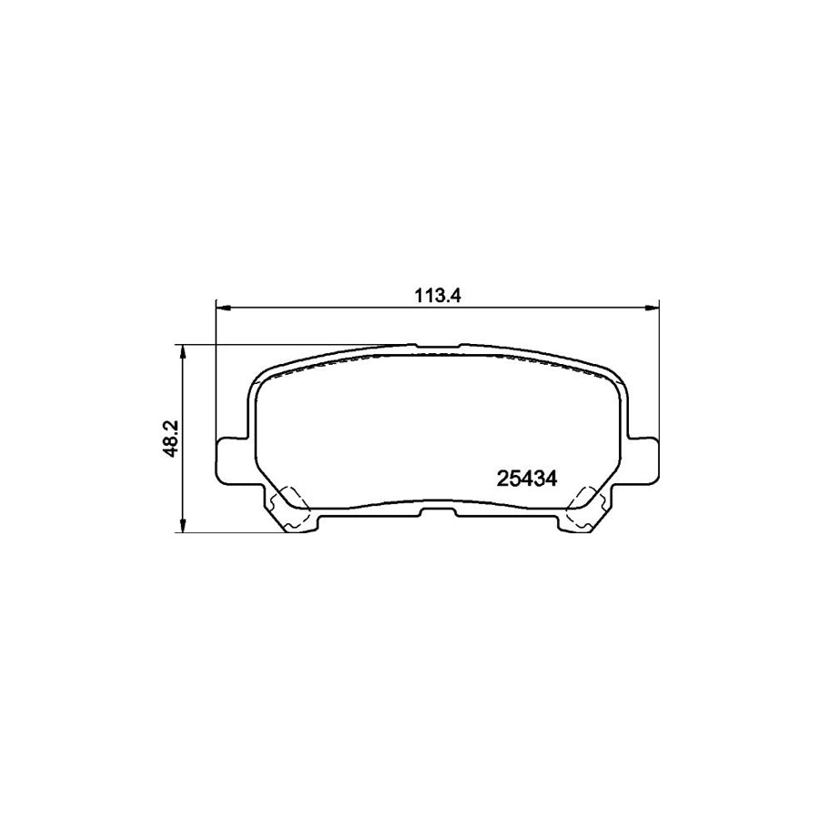 Hella 8DB 355 040 131 Brake Pad Set For Toyota Hiace Not Prepared For Wear Indicator