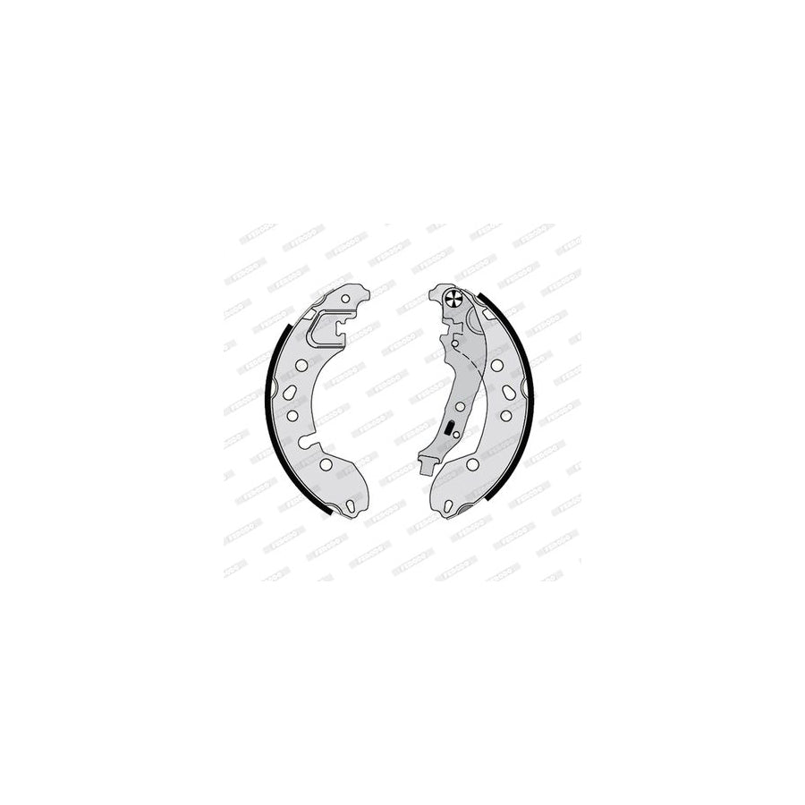 FERODO FSB4200 Brake Shoe Set with handbrake lever PREMIER