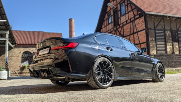 Eisenmann B5470.01104.31 Sport Rear Muffler Signature Sidecut Aluminium Brushed For BMW M 3 Series Sedan | Duco Car Parts UK Car Parts