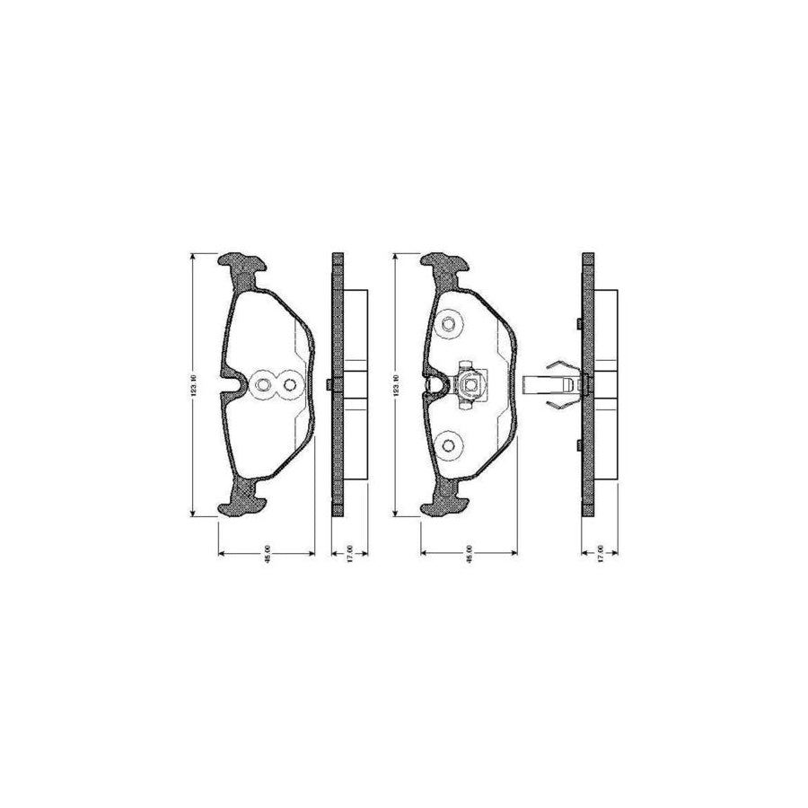 Bosch 0986Tb2594 Brake Pad Set Excl Wear Warning Contact With Accessories