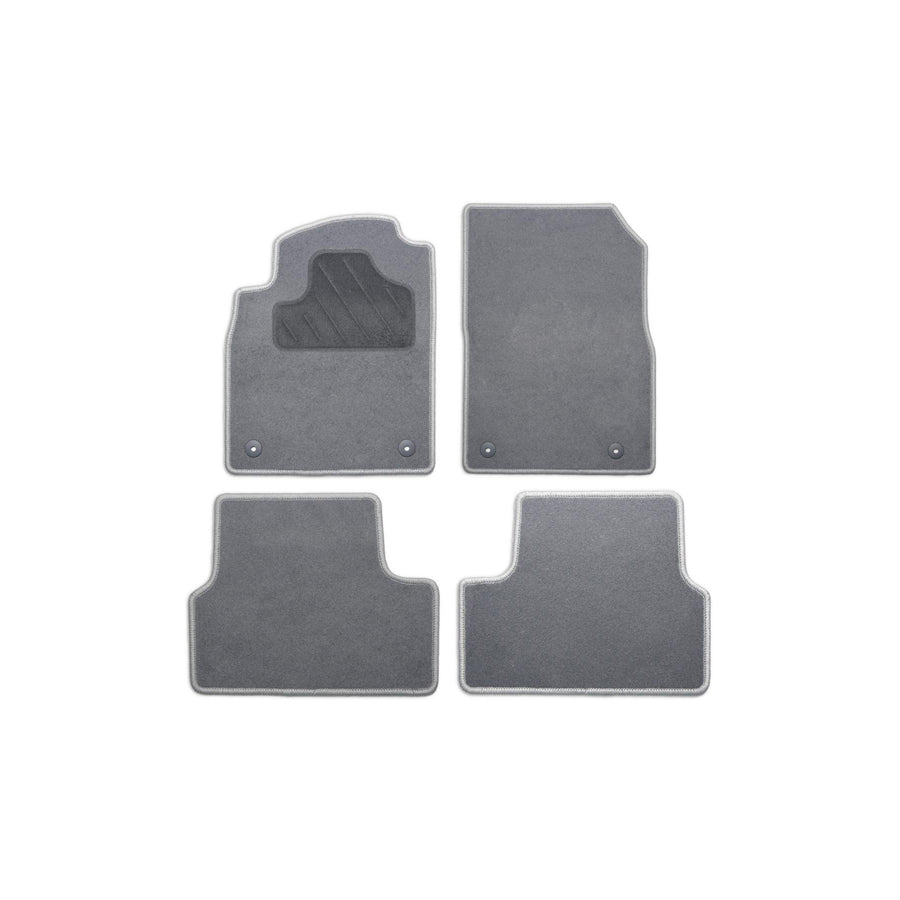 CUSTOPOL Tailored OPL85S Floor mat set Textile, Front and Rear, Quantity: 4, Grey