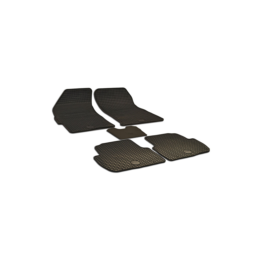 WALSER Tailored 50714 Floor mat set for CHEVROLET SPARK Elastomer, Front and Rear, Quantity: 5, Black