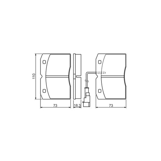 Bosch 0986494276 Brake Pad Set For Iveco Daily With Integrated Wear Sensor BP1188