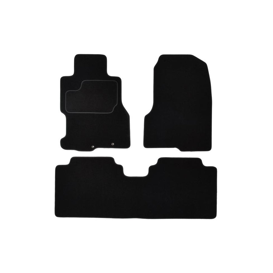 CUSTOPOL Tailored HON105S Floor mat set for HONDA Civic VII Saloon (ES, ET) Textile, Front and Rear, Quantity: 4, Grey