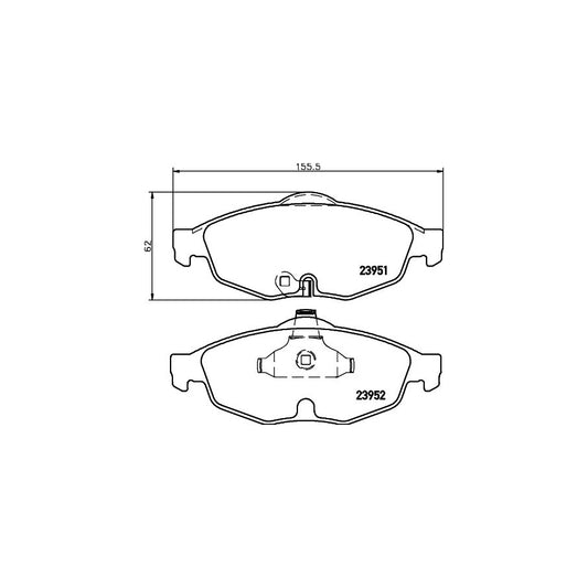 Hella 8DB 355 011 991 Brake Pad Set With Acoustic Wear Warning