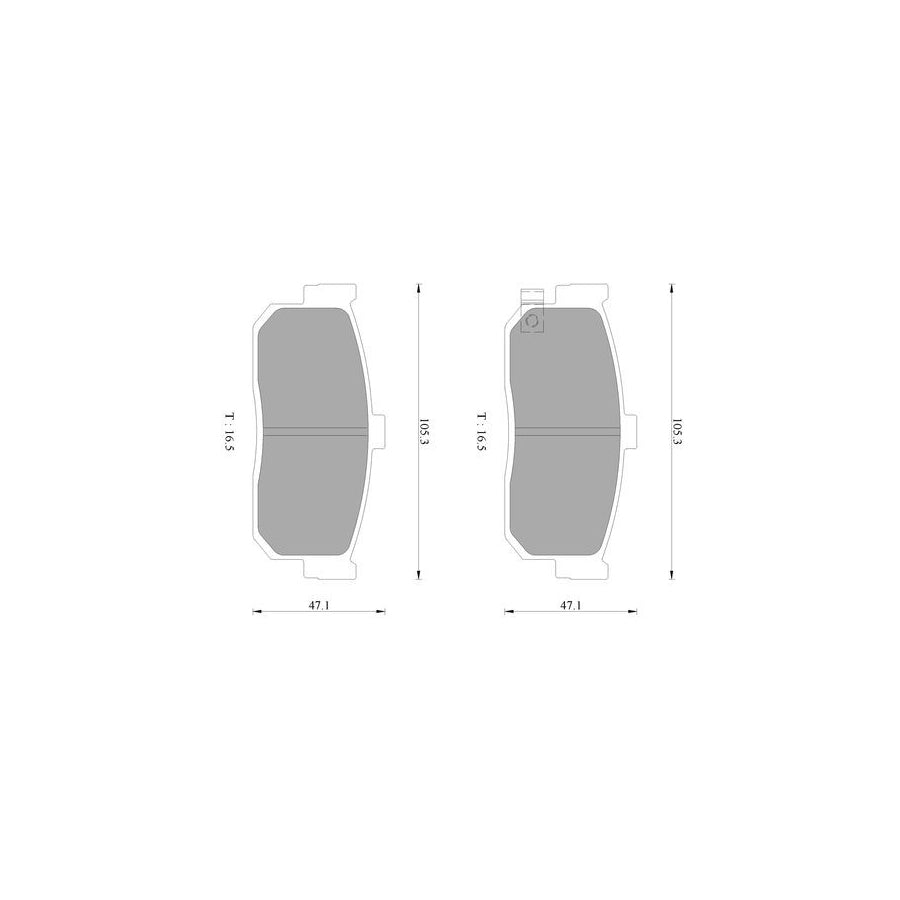 Bosch 0986Ab2078 Brake Pad Set With Acoustic Wear Warning BP2078N