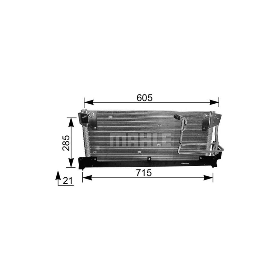 MAHLE ORIGINAL AC 214 000S Air conditioning condenser with seal ring, without dryer