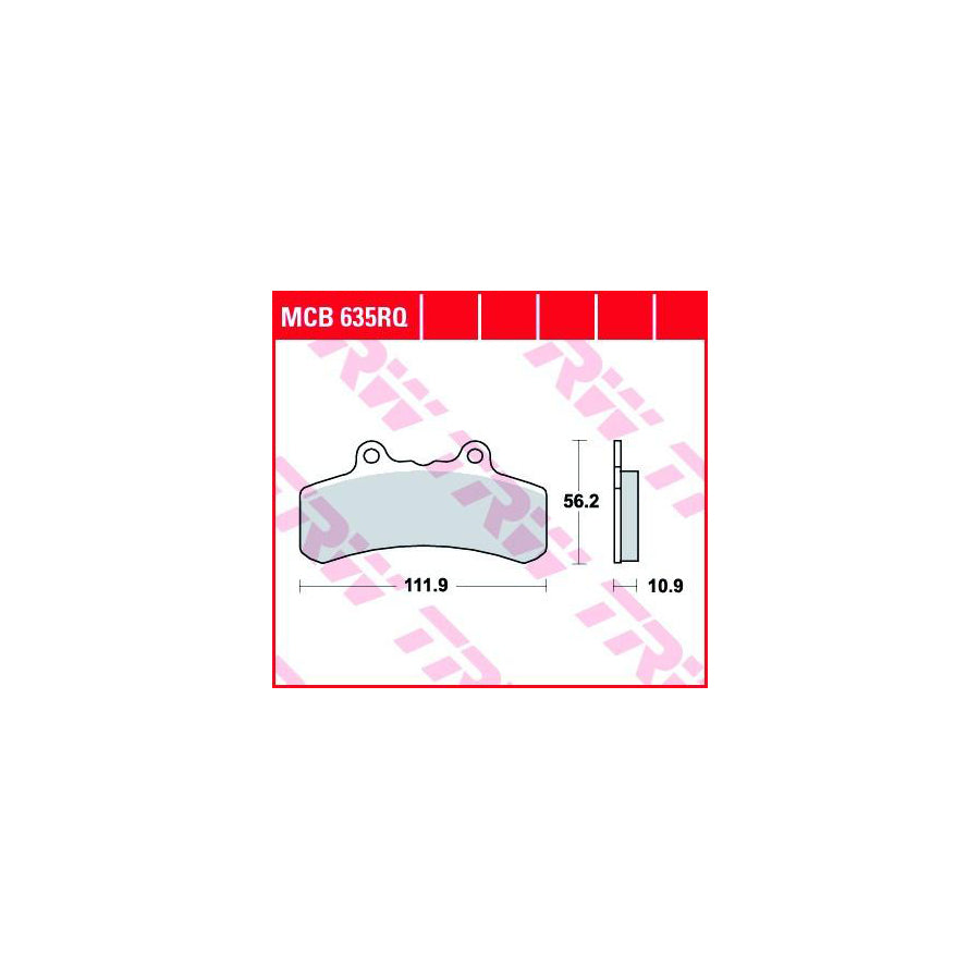 TRW Organic Sportive Mcb635Rq Brake Pad Set