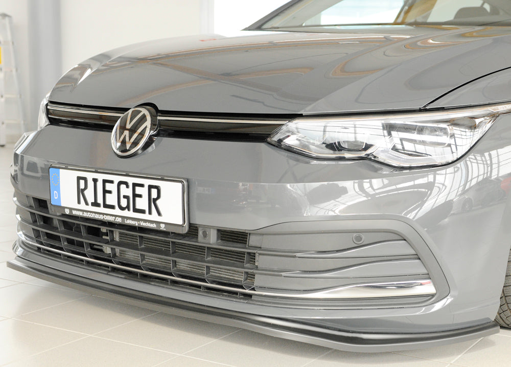 Rieger 00059600 VW Mk8 Golf Front Splitter -  Matte Black