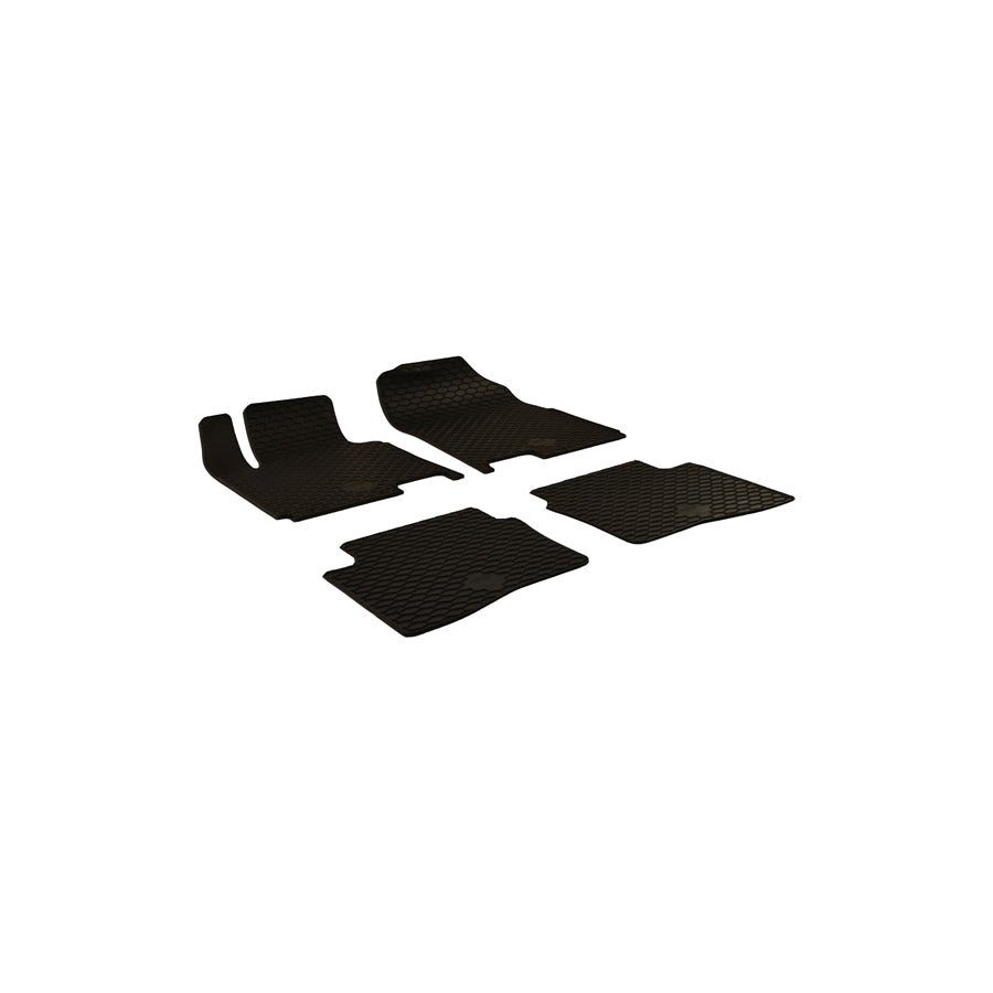 WALSER 50771 Floor mat set for HYUNDAI i20 Elastomer, Front and Rear, Quantity: 4, Black