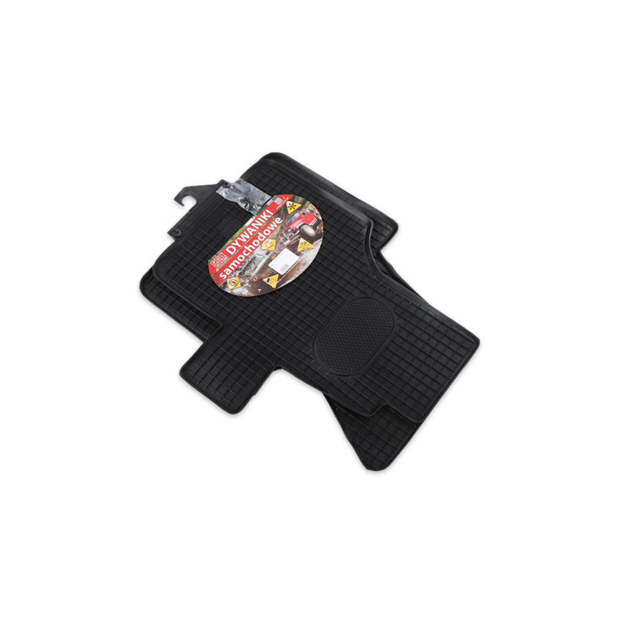POLGUM Tailored H01C Floor mat set for VW TRANSPORTER Elastomer, Front, Quantity: 2, Black