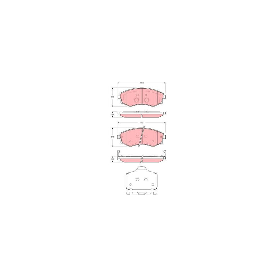 TRW Gdb3365 Brake Pad Set With Acoustic Wear Warning