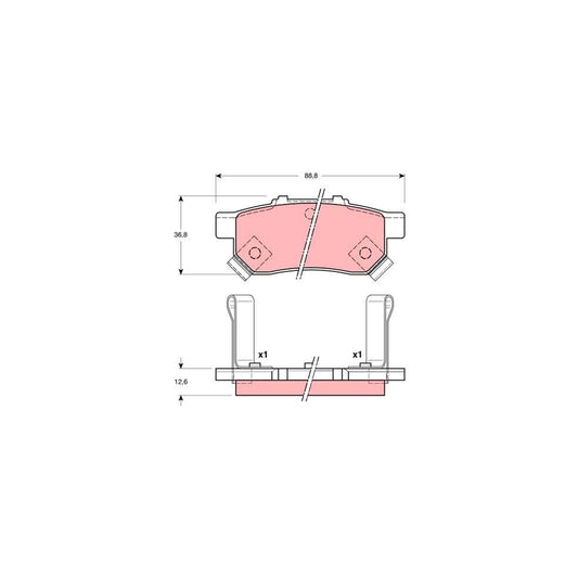 TRW Gdb3160 Brake Pad Set With Acoustic Wear Warning With Brake Caliper Screws With Accessories