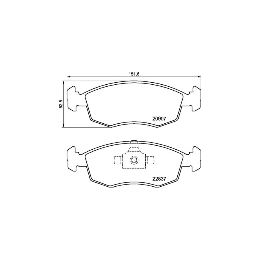 Brembo P 23 192 Brake Pad Set For Fiat Strada Pickup 278 Excl Wear Warning Contact With Piston Clip