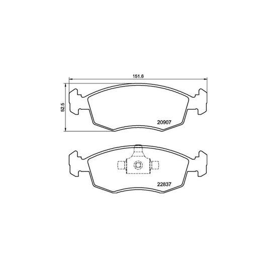 Brembo P 23 192 Brake Pad Set For Fiat Strada Pickup 278 Excl Wear Warning Contact With Piston Clip