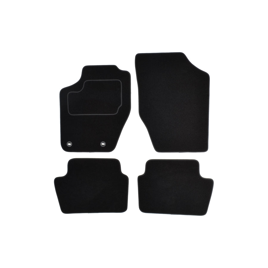 CUSTOPOL Tailored CIT110C Floor mat set for CITRO??? C4 Textile, Front and Rear, Quantity: 4, Black