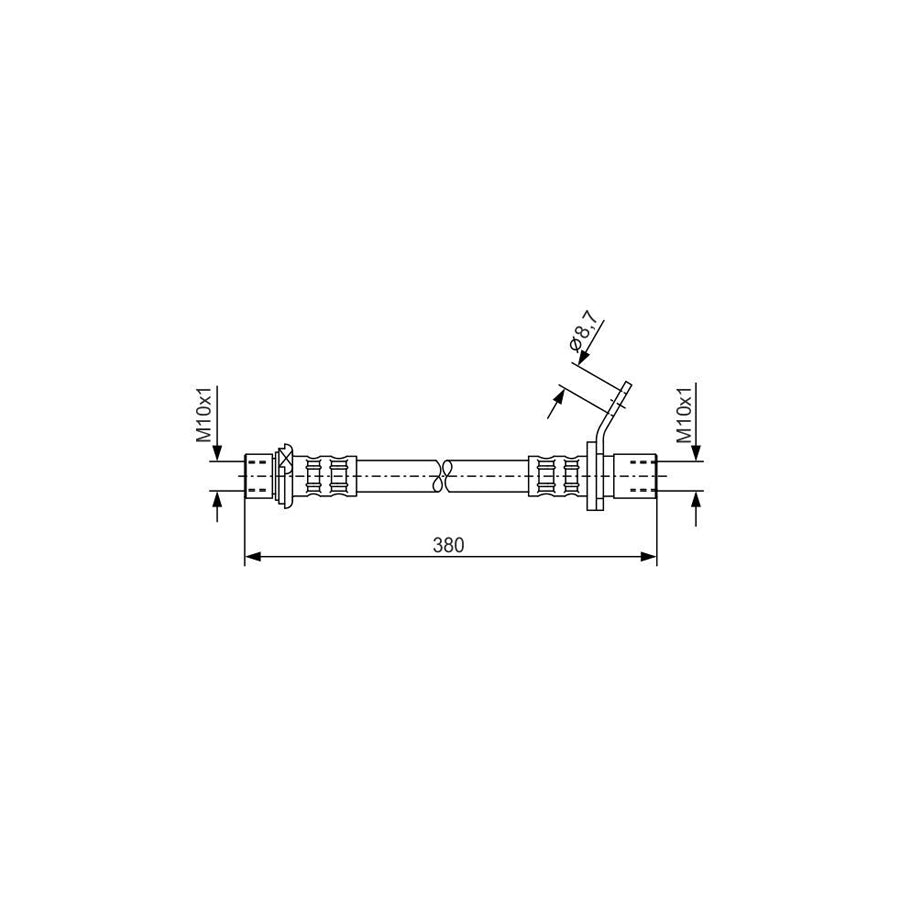 BOSCH 1 987 476 162 Brake Hose for TOYOTA AVENSIS 349Mm M10X1 