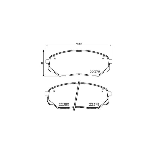 Brembo P 30 086 Brake Pad Set With Acoustic Wear Warning