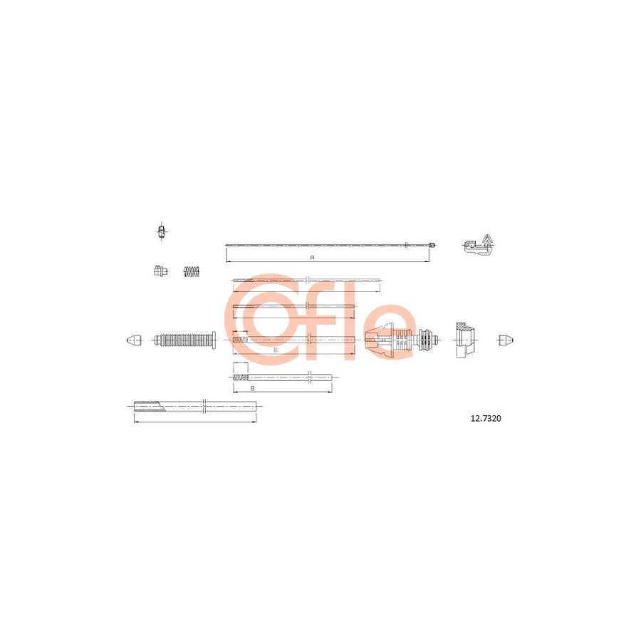 COFLE 12.7320 Throttle Cable | Duco Car Parts UK Car Parts