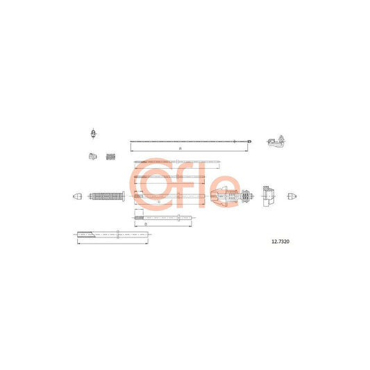 COFLE 12.7320 Throttle Cable | Duco Car Parts UK Car Parts