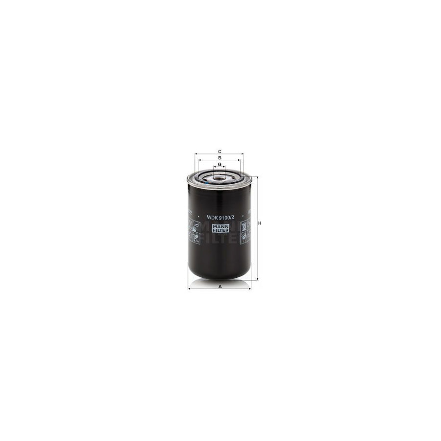 MANN-FILTER WDK 9100/2 Fuel filter Spin-on Filter