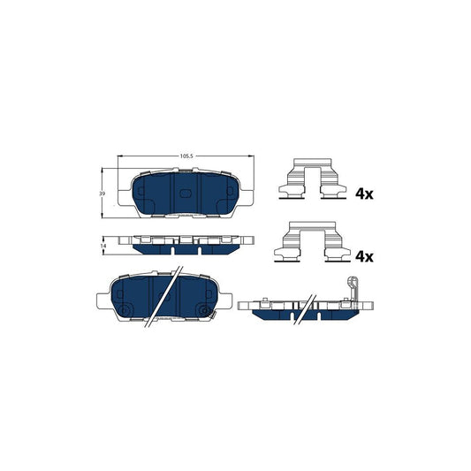 TRW Gdb3508Bte Brake Pad Set With Acoustic Wear Warning With Accessories
