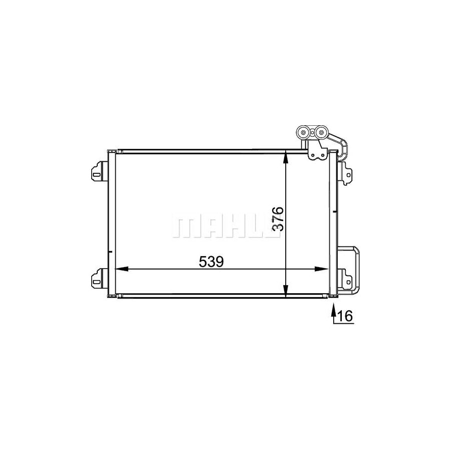 MAHLE ORIGINAL AC 304 000P Air conditioning condenser without dryer