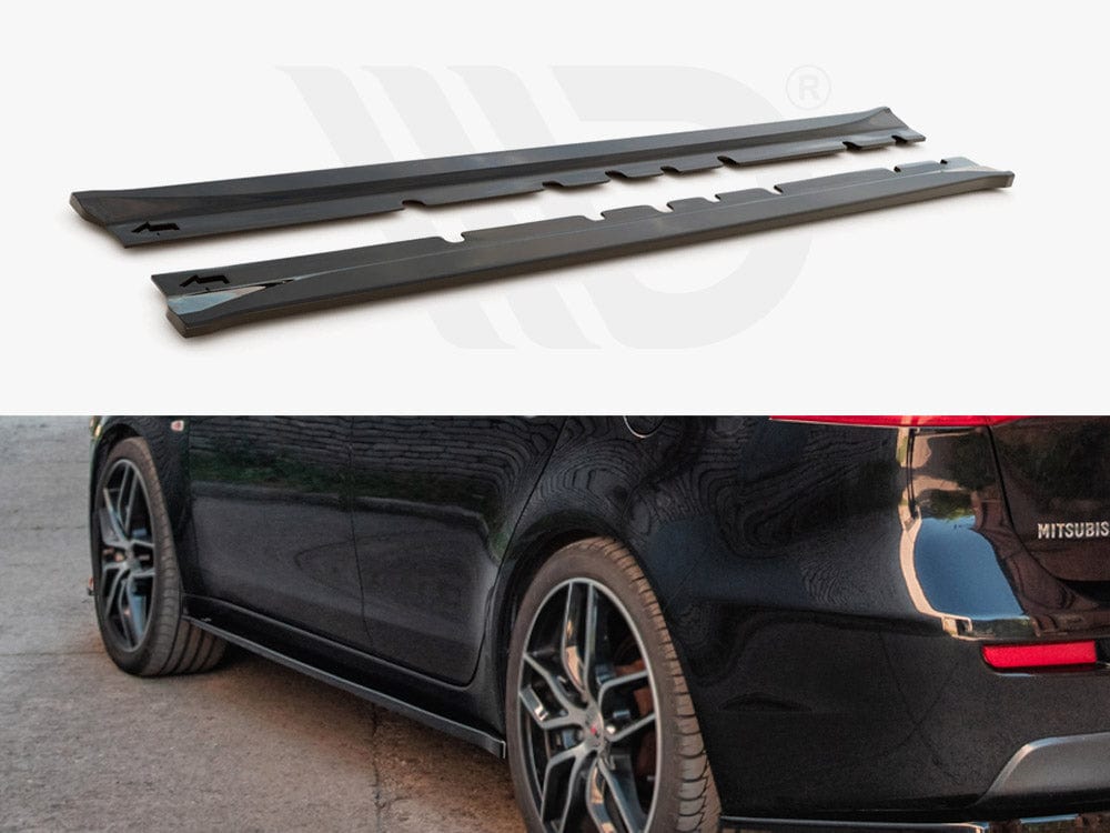 Maxton Design MI-LA-8-SD1T Side Skirts Diffusers Mitsubishi Lancer MK8 (2007-2016) | Duco Car Parts UK Car Parts