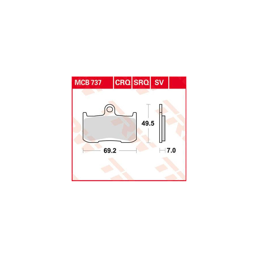 TRW Organic Allround Mcb737 Brake Pad Set