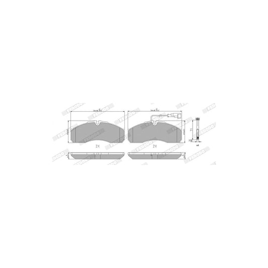 Ferodo Premier Fvr4248 Brake Pad Set Incl Wear Warning Contact With Accessories