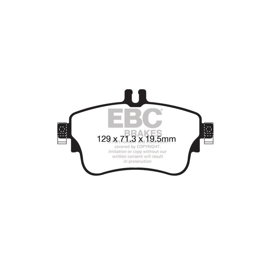 EBC Mercedes W176 W246 Greenstuff 2000 Series Sport Front Brake Pads - TRW Caliper (Inc. A180, A160, B180 & 180d) (Pair)