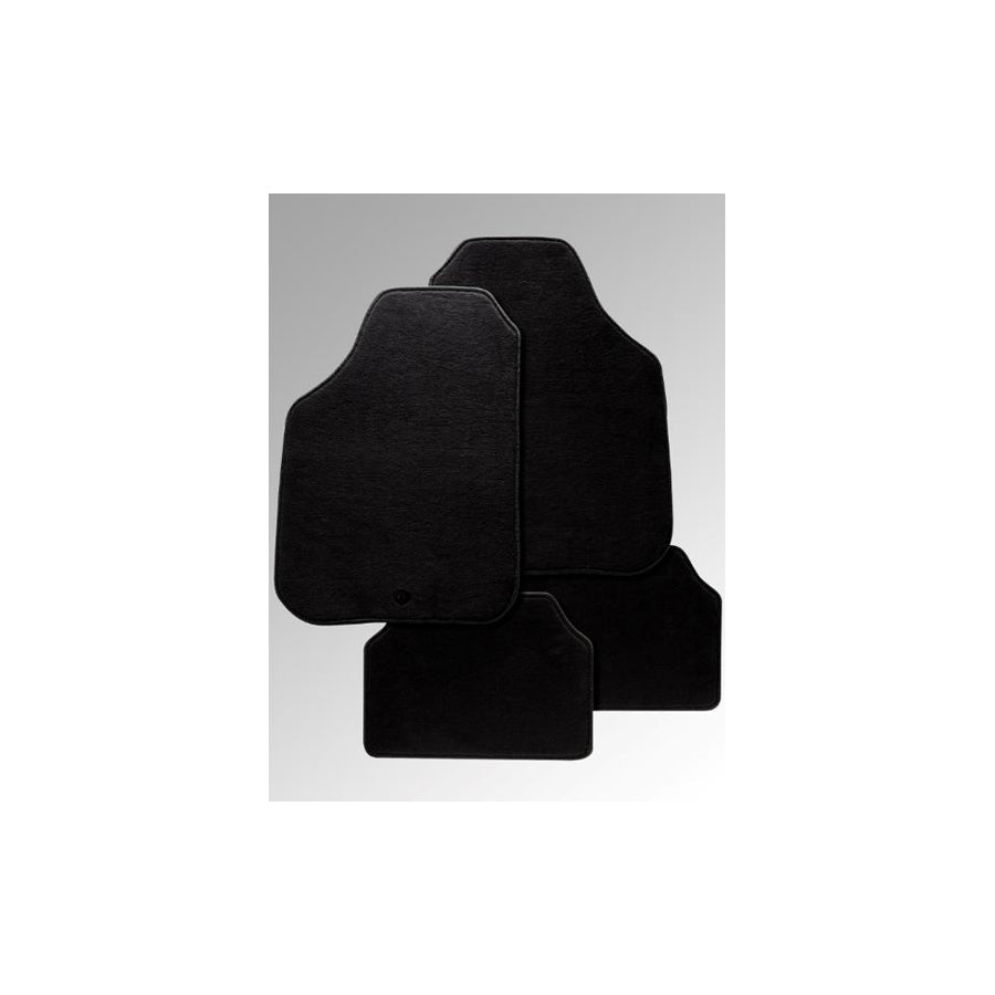 APA 23142 Floor mat set Textile, Front and Rear, Quantity: 4, Black