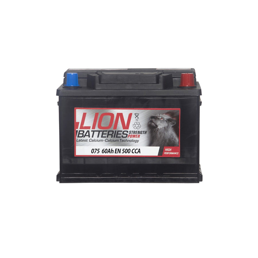 Lion 075 Car Battery - 3 Year Guarantee