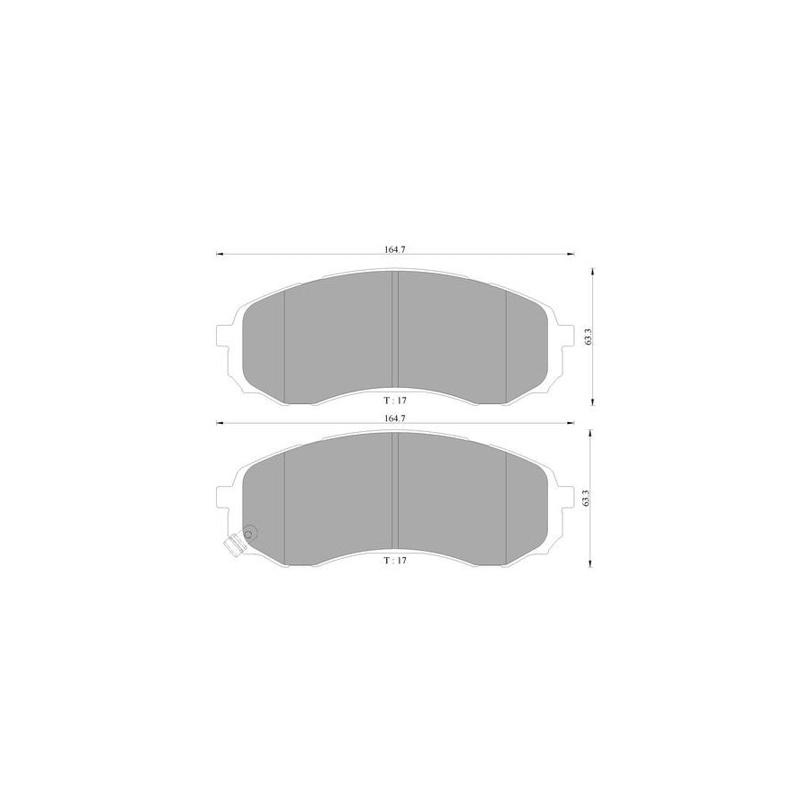 Bosch 0986Ab3086 Brake Pad Set With Acoustic Wear Warning With Anti Squeak Plate BP3086