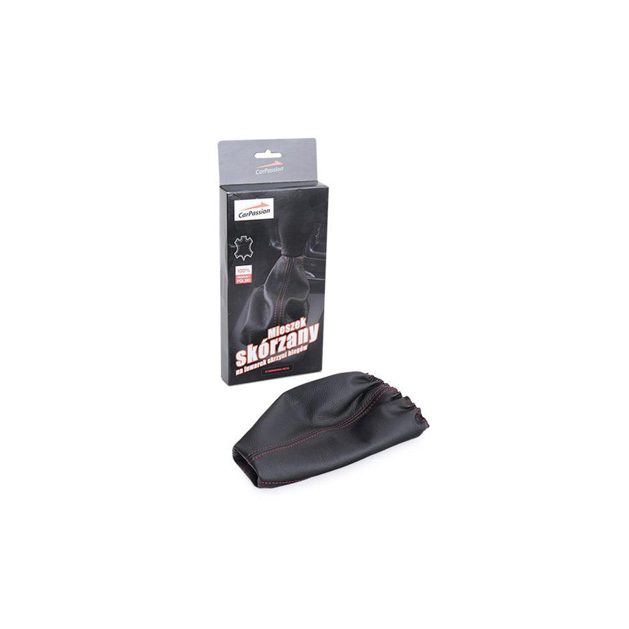 CARPASSION 10055 Gear stick gaiter Leather, Black, Universal