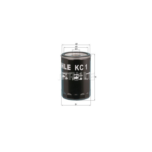 MAHLE ORIGINAL KC 1 Fuel filter Spin-on Filter