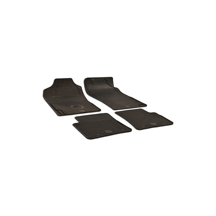 WALSER 50644 Floor mat set Elastomer, Front and Rear, Quantity: 4, Anthracite/Black