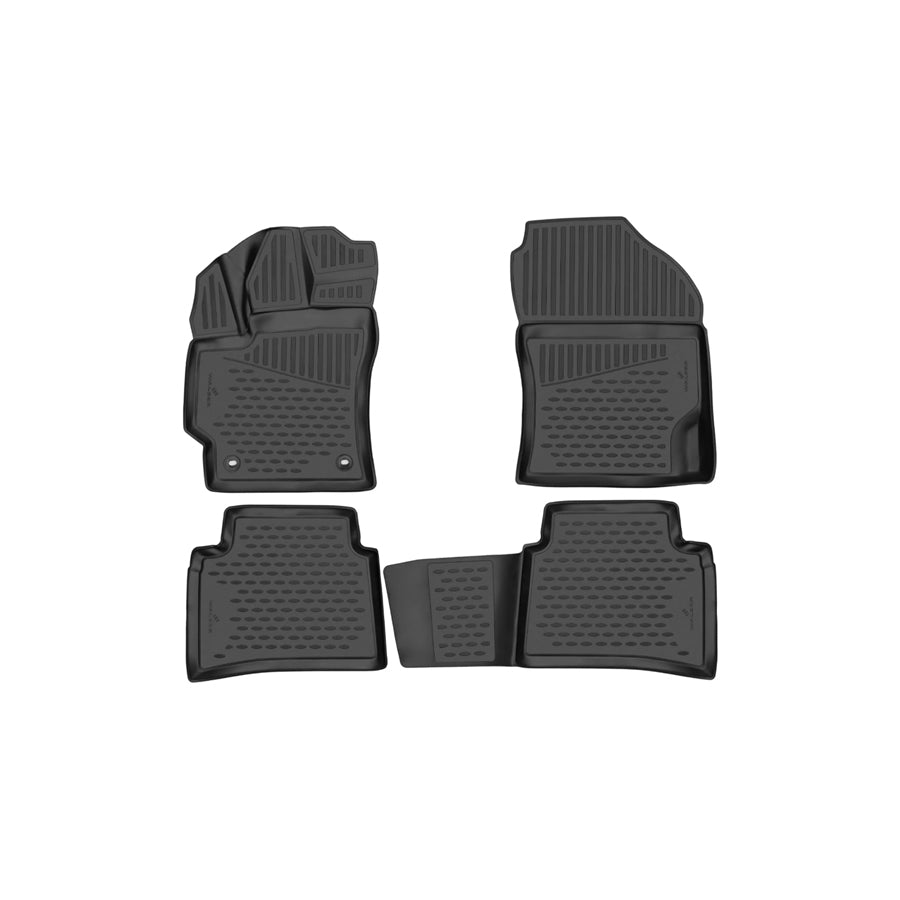 WALSER Tailored, XTR 75236 Floor mat set Elastomer, Front and Rear, Black
