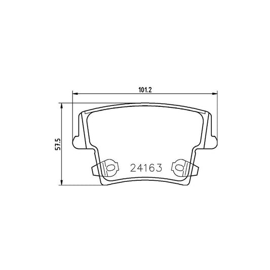 Brembo P 11 018 Brake Pad Set With Acoustic Wear Warning