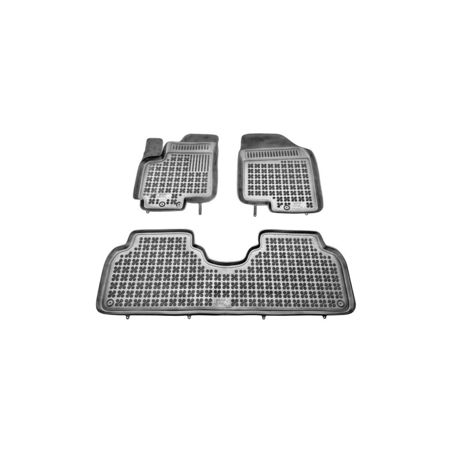 REZAW PLAST 201007 Floor mat set Elastomer, Front and Rear, Black