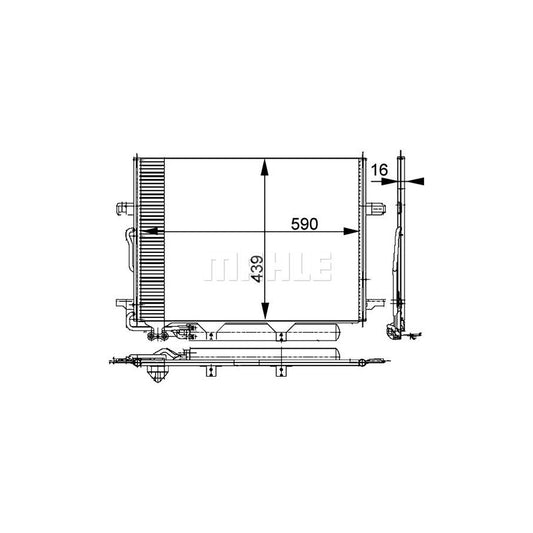 MAHLE ORIGINAL AC 318 000P Air conditioning condenser with dryer