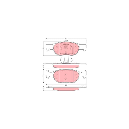 TRW Gdb1382 Brake Pad Set For Fiat Punto Ii Hatchback 188 Not Prepared For Wear Indicator