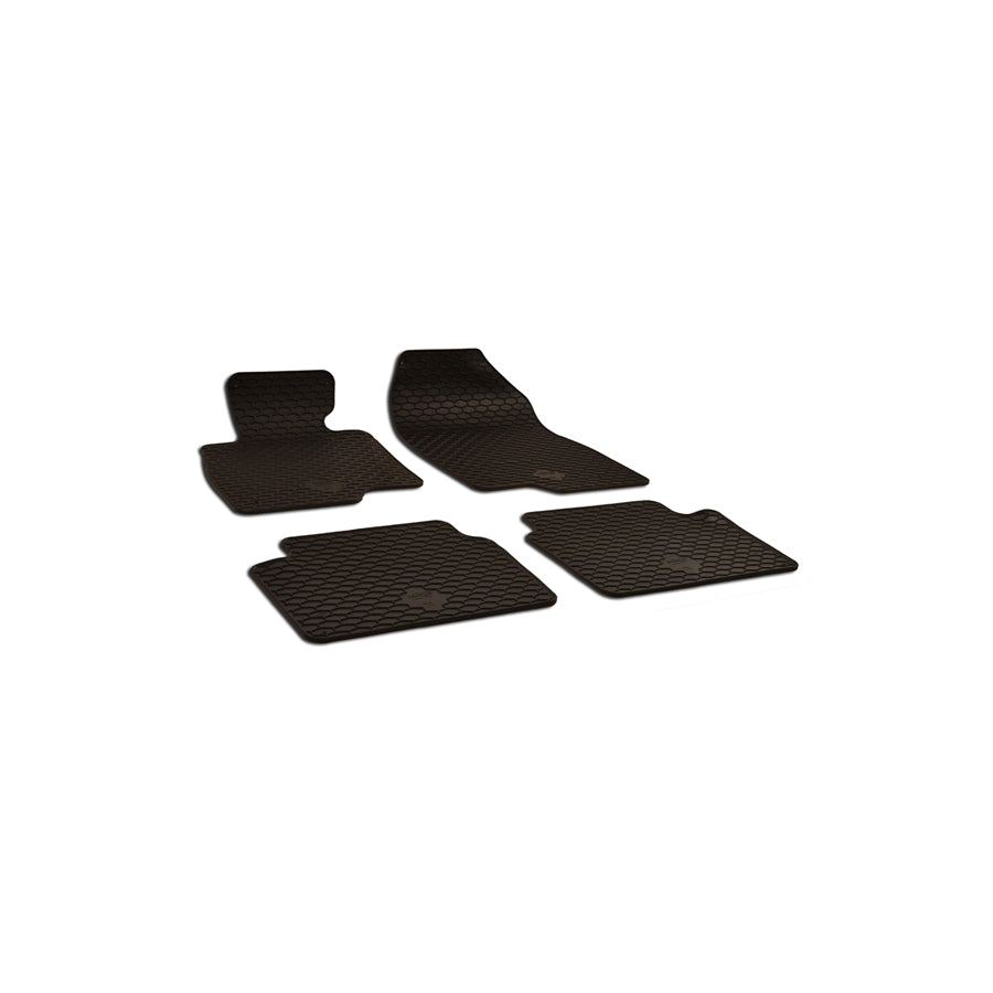 WALSER 50779 Floor mat set for MAZDA 3 Elastomer, Front and Rear, Quantity: 4, Black