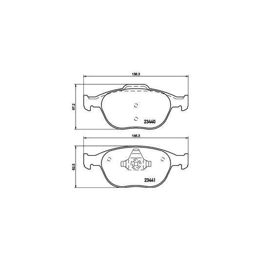 Hella 8DB 355 012 111 Brake Pad Set For Ford Fiesta Mk5 Hatchback Jh1 Jd1 Jh3 Jd3 Not Prepared For Wear Indicator