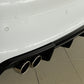 Rieger 00056805 Audi 8V A3 Rear Diffuser for Twin Tailpipe Left & Right -  Matte Black