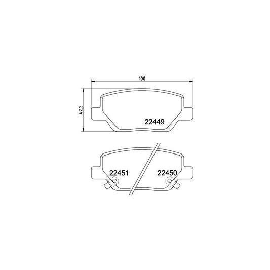 Hella 8DB 355 025 861 Brake Pad Set For Fiat Tipo With Acoustic Wear Warning With Accessories